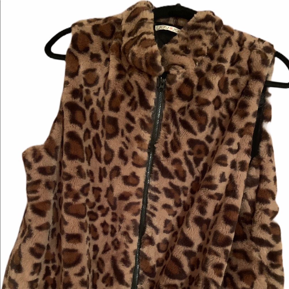 Leopard Fleece Vest